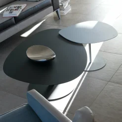 Table basse XL blanche 39 cm Galet - Matière Grise