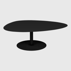 Table basse XL noir mat 80 cm Galet - Matière Grise