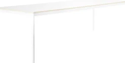 Table blanche bords en bois 160 cm Base - Muuto