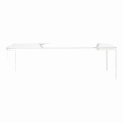 Table 250 cm blanche et bois piétement blanc Base - Muuto
