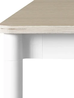 Table 190 cm en chêne piétement blanc Base - Muuto