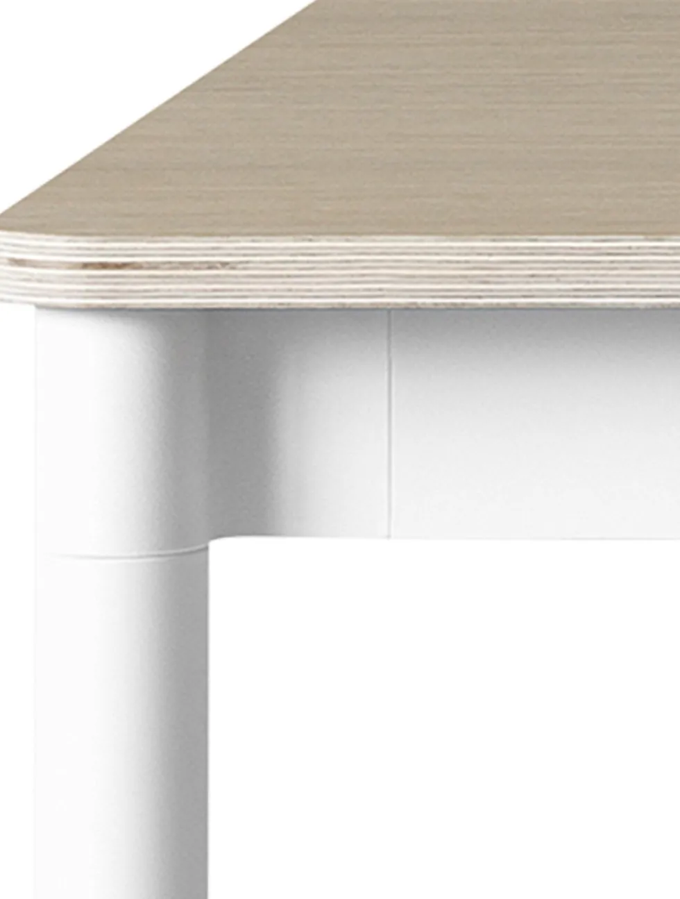 Table 190 cm en chêne piétement blanc Base - Muuto
