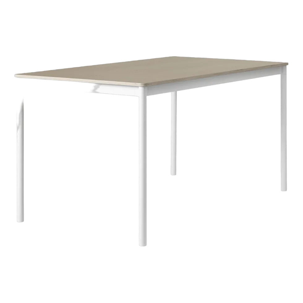 Table 190 cm en chêne piétement blanc Base - Muuto