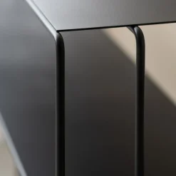 Table console en acier noir 125x30x86cm Ria - Metallbude
