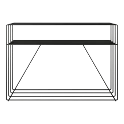 Table console en acier noir 125x30x86cm Ria - Metallbude