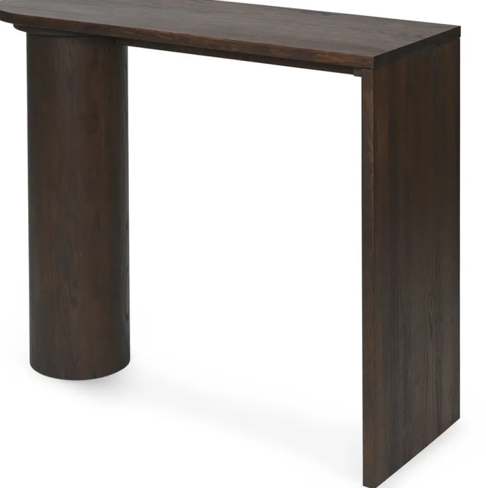 Table console en chêne marron foncé Pylo - Ferm Living