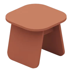 Table d'appoint carrée en bois de chêne terracotta 40x40x35cm Momoko - EMKO
