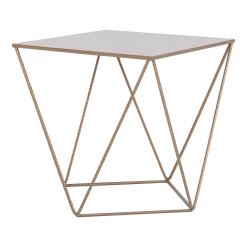 Table d'appoint carré en métal gold Daryl - Custom Form
