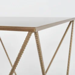 Table d'appoint carré en métal gold Daryl - Custom Form