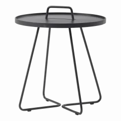 Table d'appoint 60 cm en aluminium noir On-the-move - Cane-Line