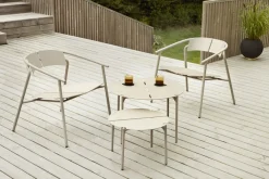 Table d'appoint de jardin en acier taupe 70 x 45 cm Novo - AYTM