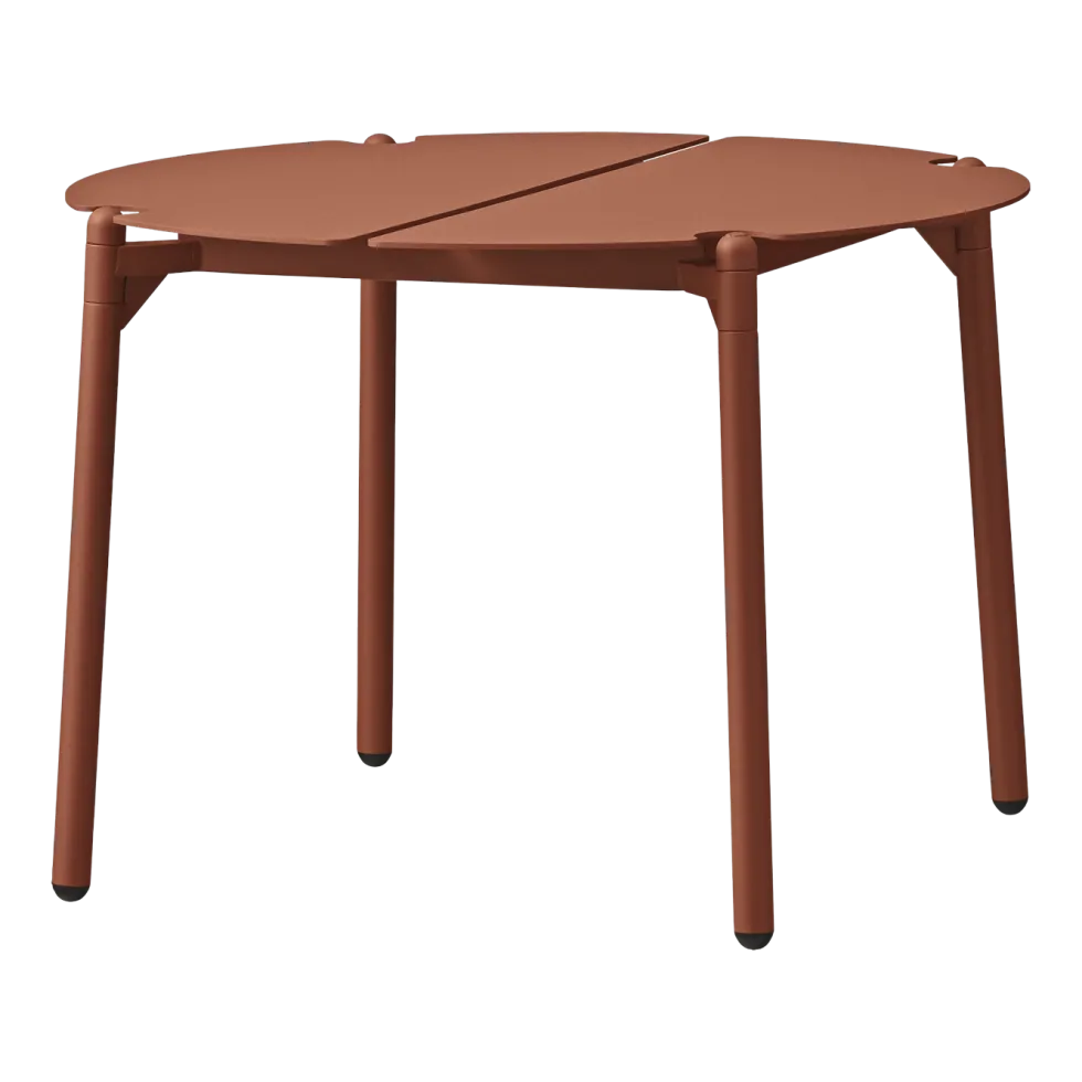 Table d'appoint de jardin en acier terracotta 50 x 35 cm Novo - AYTM
