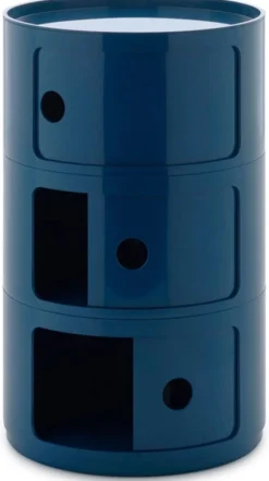 Table d'appoint design bleu 3 tiroirs Componibili Big - Kartell