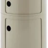Table d'appoint design dove gray 2 tiroirs Componibili Big - Kartell