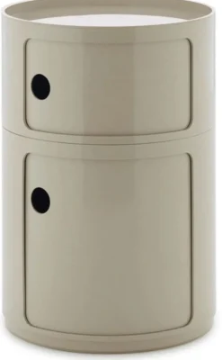 Table d'appoint design dove gray 2 tiroirs Componibili Big - Kartell