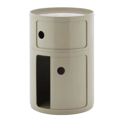Table d'appoint design dove gray 2 tiroirs Componibili Big - Kartell