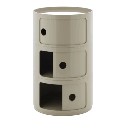 Table d'appoint design dove gray 3 tiroirs Componibili Big - Kartell