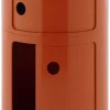 Table d'appoint design orange 2 tiroirs Componibili Big - Kartell