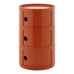 Table d'appoint design orange 3 tiroirs Componibili Big - Kartell