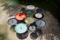 Table d'appoint d'extérieur en aluminium vert olive 45cm EYELET - Houe