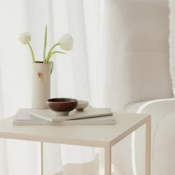 Table d'appoint en acier beige cashew 40x40cm Soli X - Metallbude