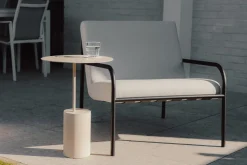 Table d'appoint en acier beige 40cm Ciro - Metallbude