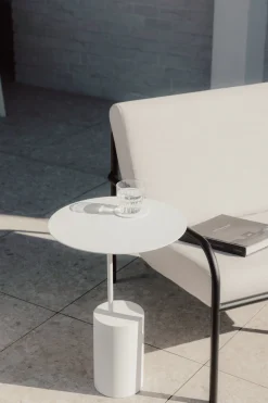 Table d'appoint en acier blanc 40cm Ciro - Metallbude