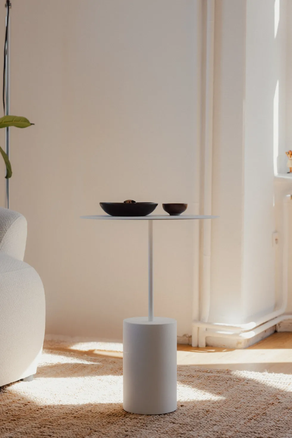 Table d'appoint en acier blanc 40cm Ciro - Metallbude