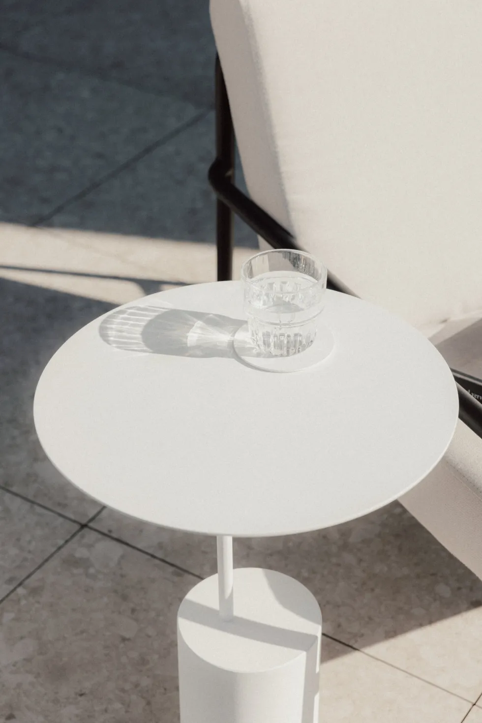 Table d'appoint en acier blanc 40cm Ciro - Metallbude