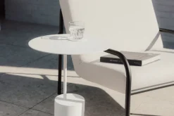 Table d'appoint en acier blanc 40cm Ciro - Metallbude