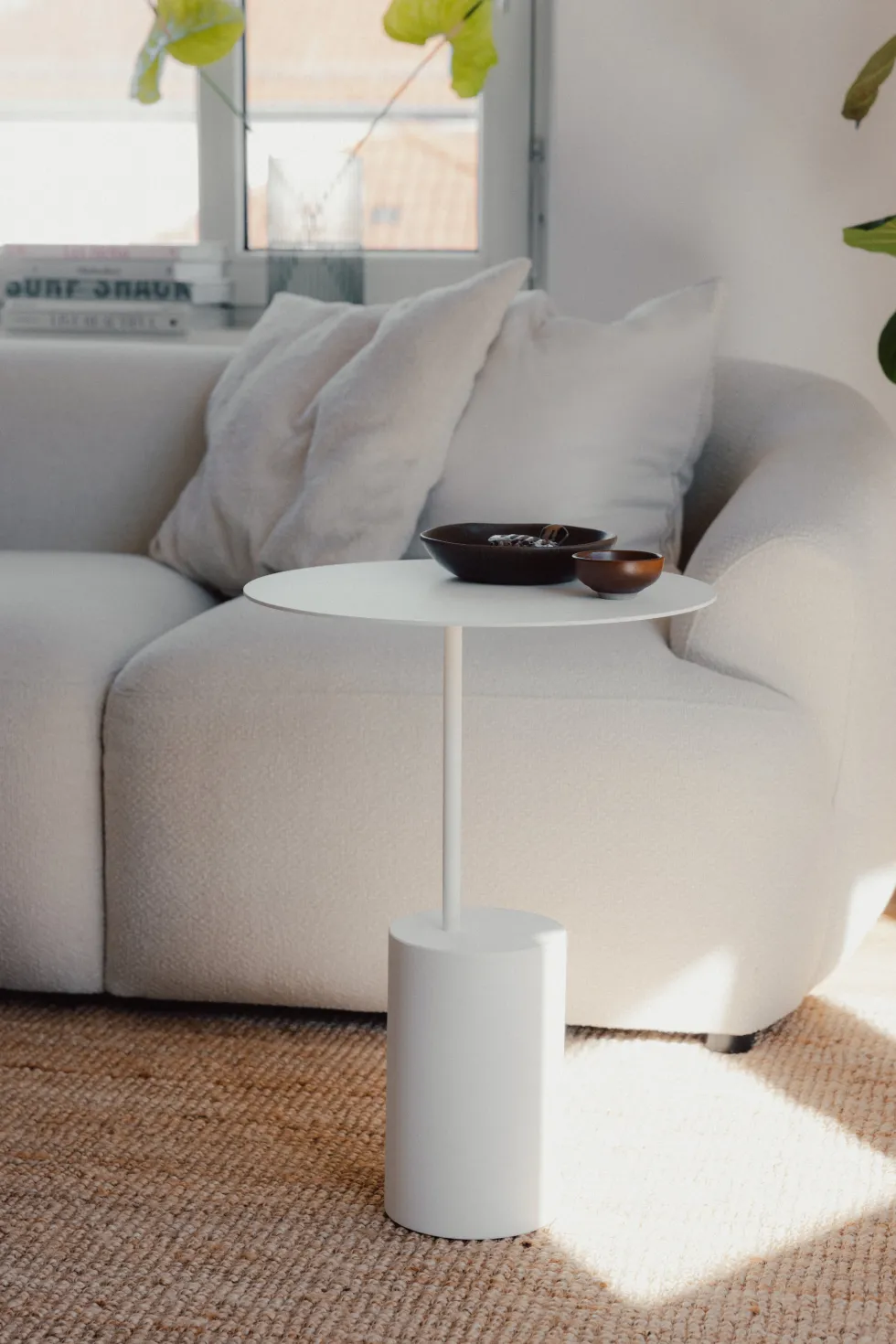 Table d'appoint en acier blanc 40cm Ciro - Metallbude