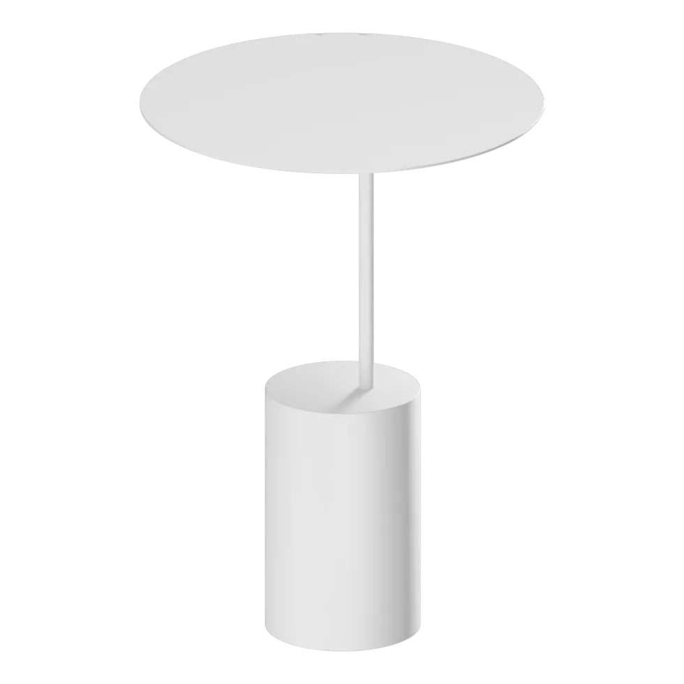 Table d'appoint en acier blanc 40cm Ciro - Metallbude