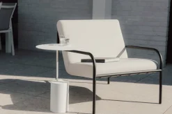 Table d'appoint en acier blanc 40cm Ciro - Metallbude