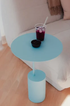 Table d'appoint en acier blueberry soda 40cm Ciro - Metallbude