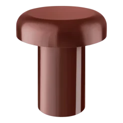 Table d'appoint en acier brillant rouge auburn 40cm Miko - noo.ma