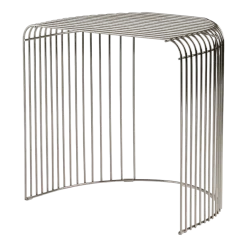 Table d'appoint en acier chromé 34x48cm Curva - AYTM