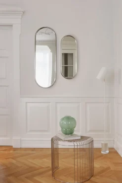 Table d'appoint en acier chromé 34x48cm Curva - AYTM