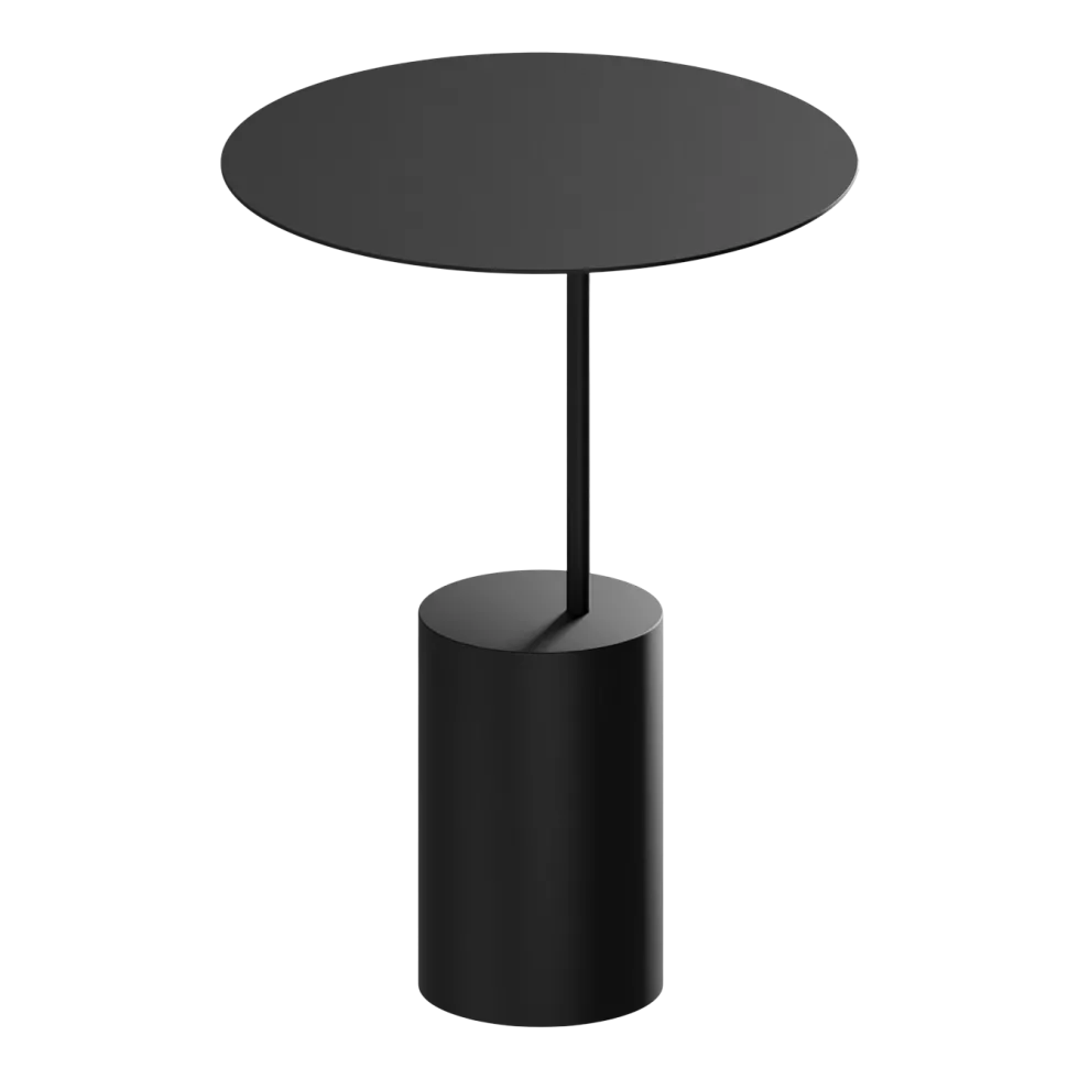 Table d'appoint en acier noir 40cm Ciro - Metallbude
