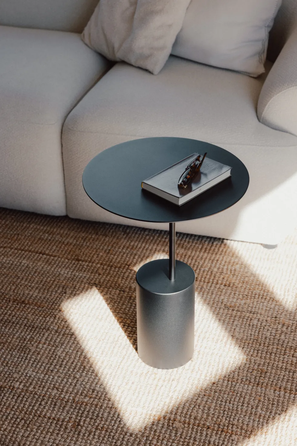 Table d'appoint en acier noir 40cm Ciro - Metallbude