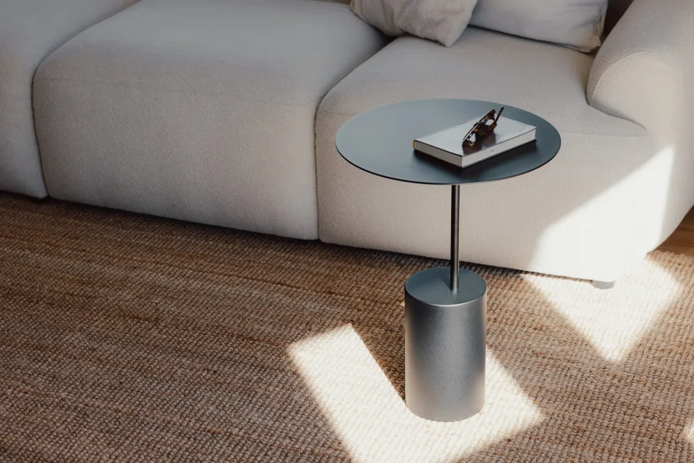 Table d'appoint en acier noir 40cm Ciro - Metallbude