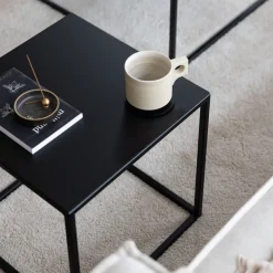 Table d'appoint en acier noir 40x40cm Soli X - Metallbude