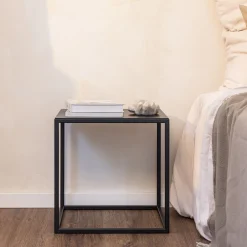 Table d'appoint en acier noir 40x40cm Soli X - Metallbude
