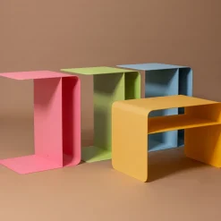 Table d'appoint en acier pink lemonade 60x40cm Cosmo - Metallbude