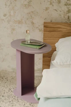 Table d'appoint en acier terracotta blush 58cm Nuno - noo.ma