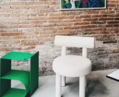 Table d'appoint en acier vert 53x43x37cm Glyph - Hem
