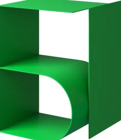Table d'appoint en acier vert 53x43x37cm Glyph - Hem