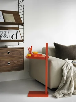 Table d'appoint en aluminium orange Museum - String furniture