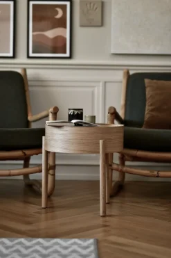 Table d'appoint en bois de chêne huilé 42x45cm Arc - Woud