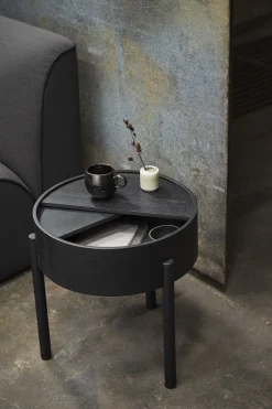 Table d'appoint en bois de frêne noir 42x45cm Arc - Woud