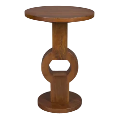 Table d'appoint en bois de manguier 36x53cm Tondo - Dutchbone
